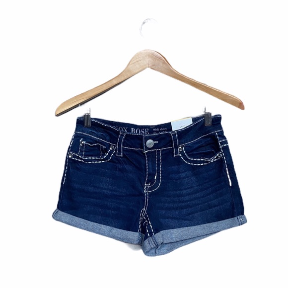 Knox Rose Pants - SOLD NWT Knox Rose Midi Dark Rinse Denim Short Sz6